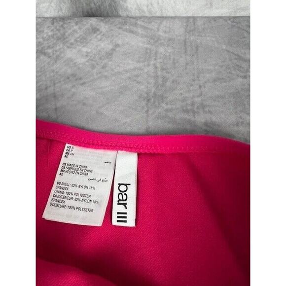 Bar III Shirred High-Rise Bikini Bottoms Ruby Size Small - Picture 3 of 4